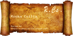 Roska Csilla névjegykártya