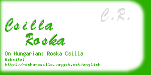 csilla roska business card